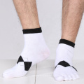 Custom Men Sports Crew Socks Five Fingers Toe Socks Cotton With Graphics